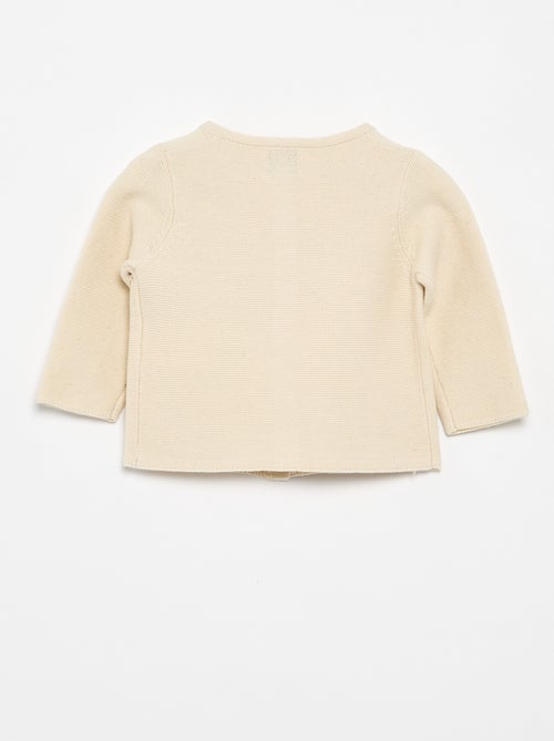 Effen fijngebreid vest - Kiabi