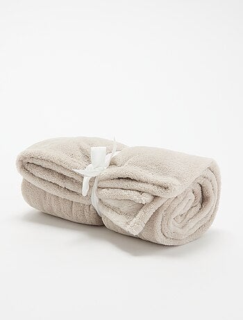 Effen fleece deken