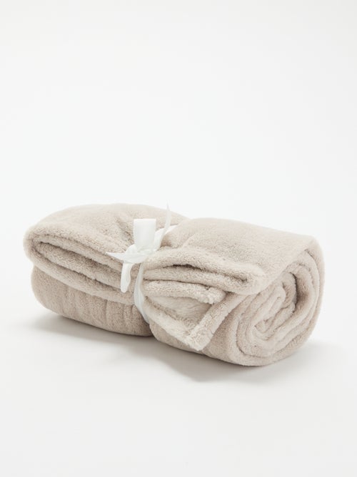 Effen fleece deken - Kiabi