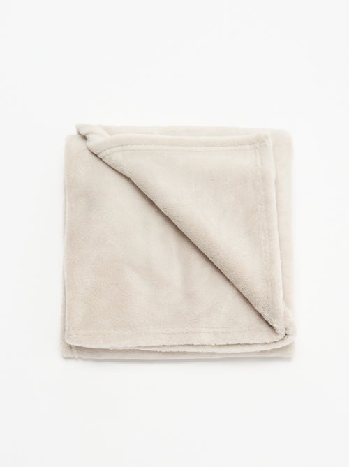 Effen fleece deken - Kiabi