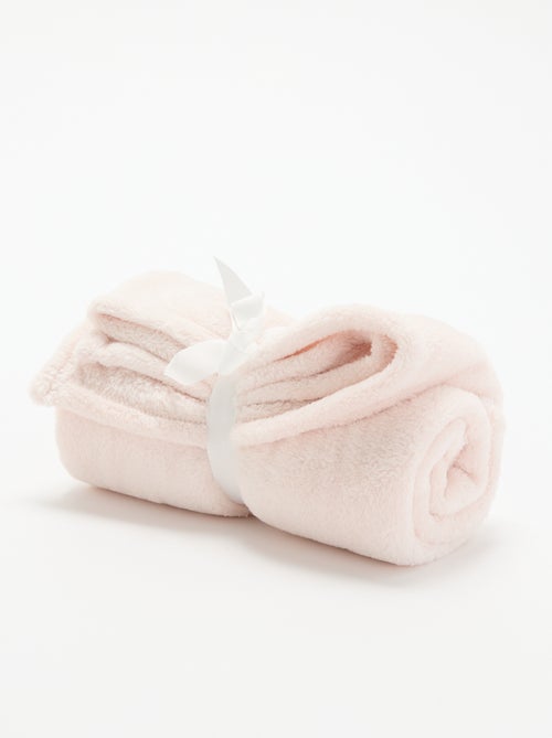 Effen fleece deken - Kiabi