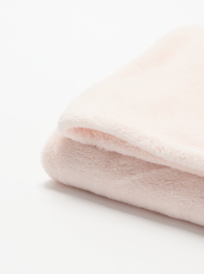 Effen fleece deken Rose - Kiabi