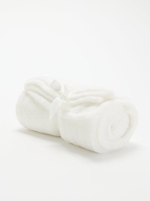 Effen fleece deken - Kiabi