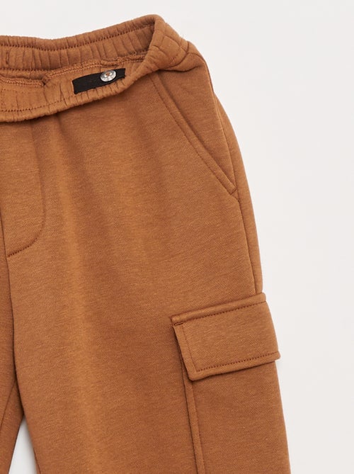 Effen fleece joggingbroek met zakken - Kiabi