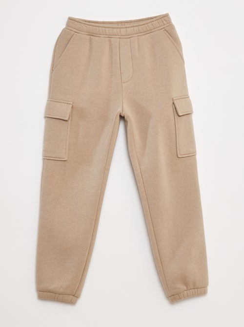 Effen fleece joggingbroek met zakken - Kiabi