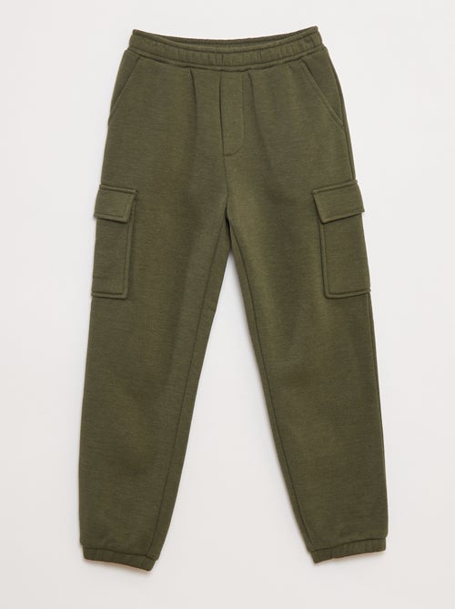 Effen fleece joggingbroek met zakken - Kiabi