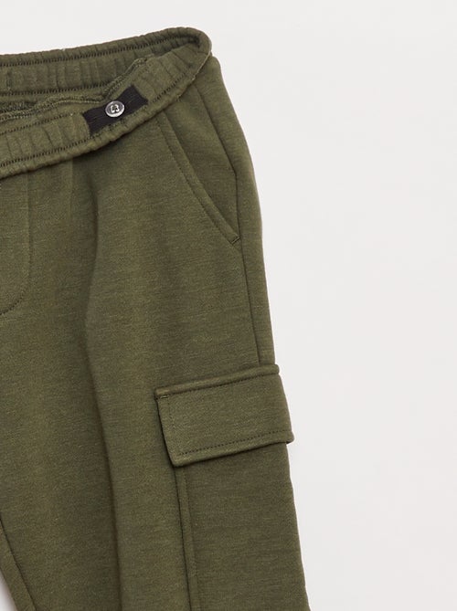 Effen fleece joggingbroek met zakken - Kiabi