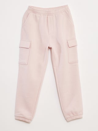 Effen fleece joggingbroek met zakken