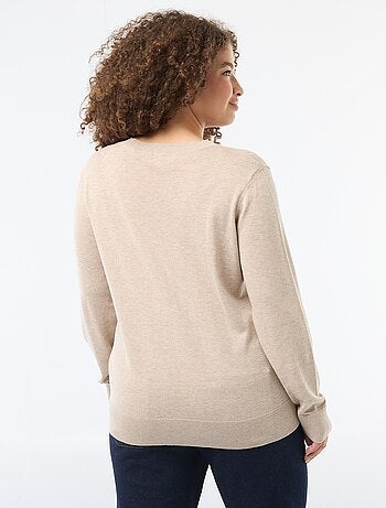 Effen gebreid vest