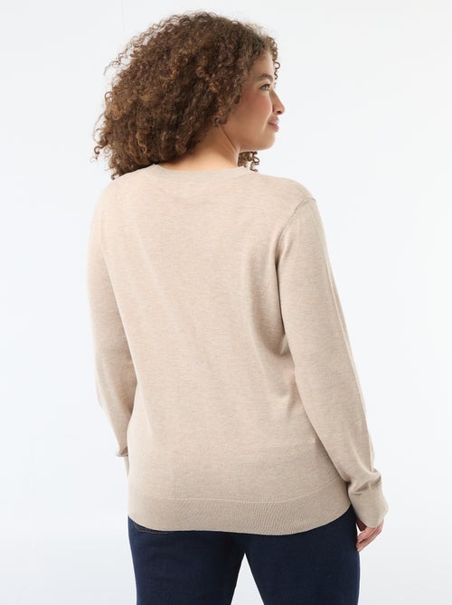 Effen gebreid vest - Kiabi