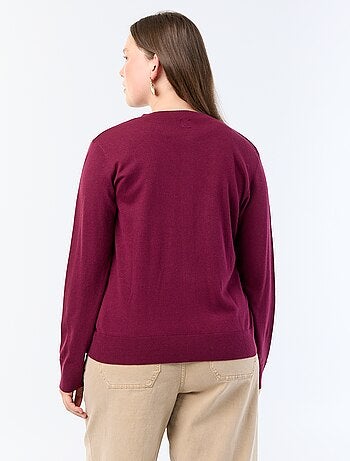 Effen gebreid vest