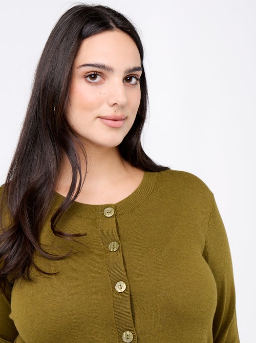 Effen gebreid vest - Kiabi