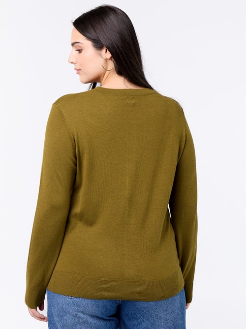 Effen gebreid vest - Kiabi