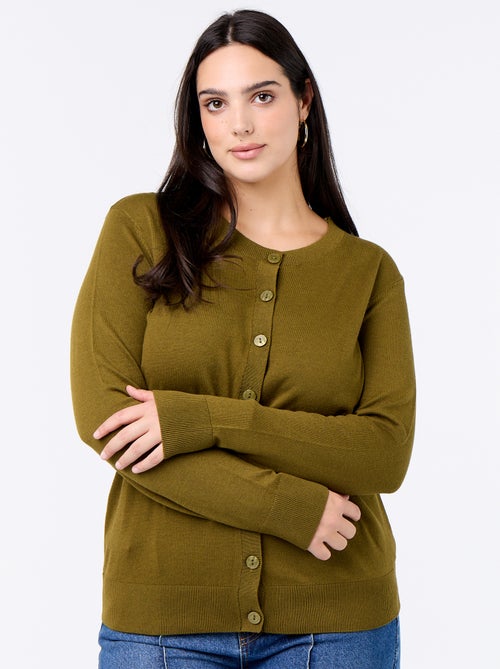 Effen gebreid vest - Kiabi