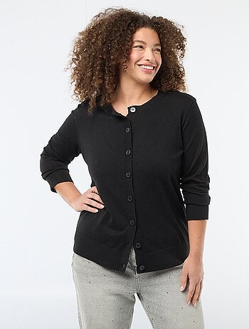 Effen gebreid vest