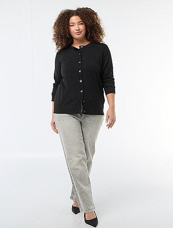 Effen gebreid vest