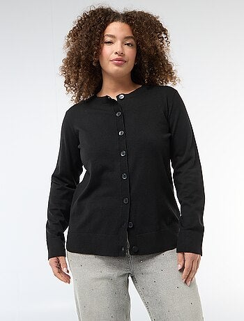 Effen gebreid vest