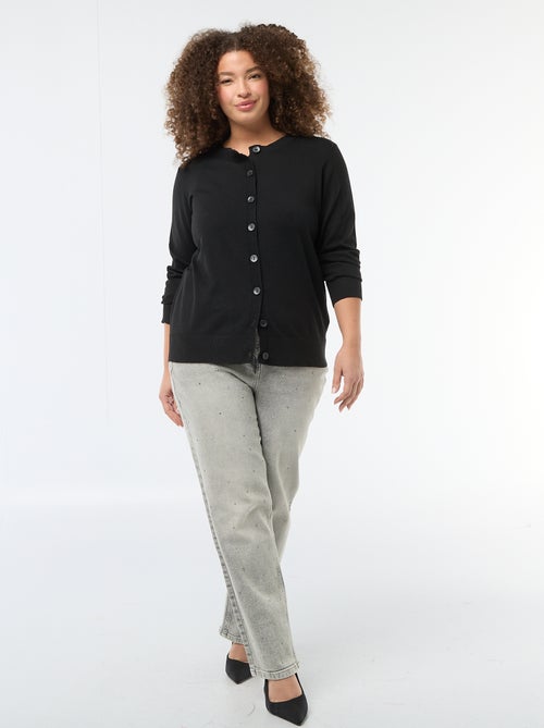 Effen gebreid vest - Kiabi