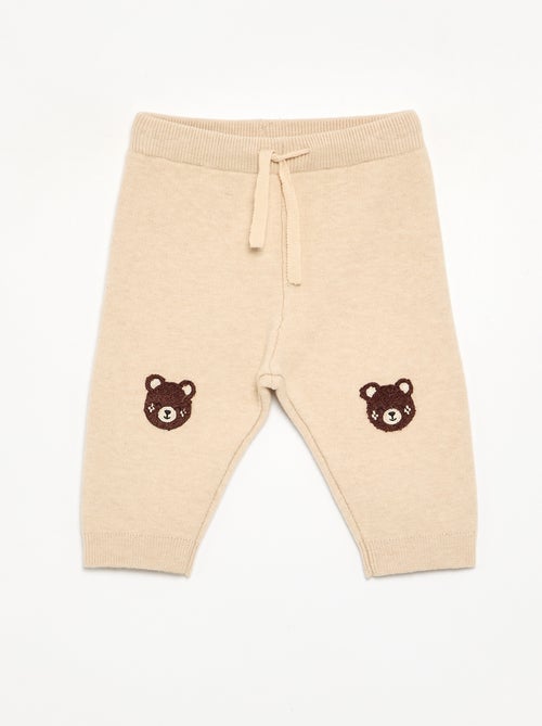 Effen gebreide broek - Kiabi