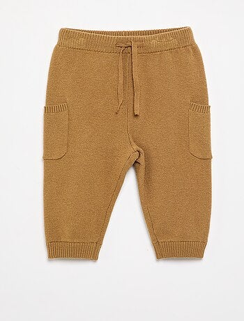 Effen gebreide broek