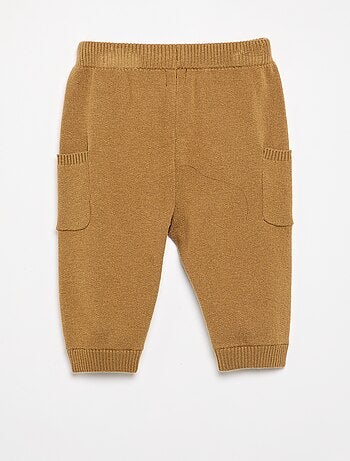 Effen gebreide broek