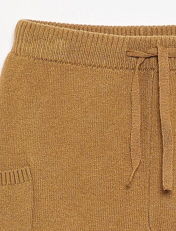 Effen gebreide broek
