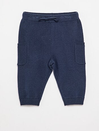 Effen gebreide broek