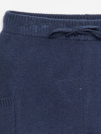Effen gebreide broek