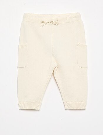 Effen gebreide broek