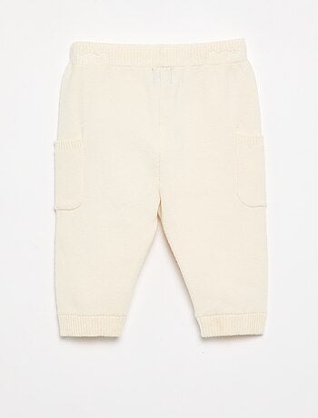 Effen gebreide broek
