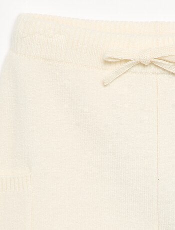 Effen gebreide broek