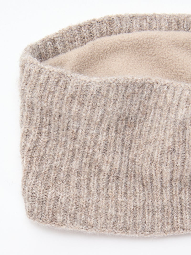 Effen gebreide snood Biege - Kiabi