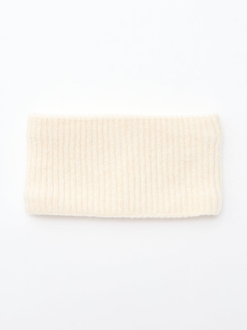 Effen gebreide snood Biege - Kiabi