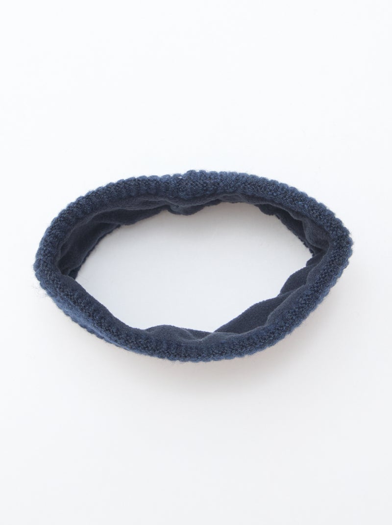 Effen gebreide snood Blauw - Kiabi