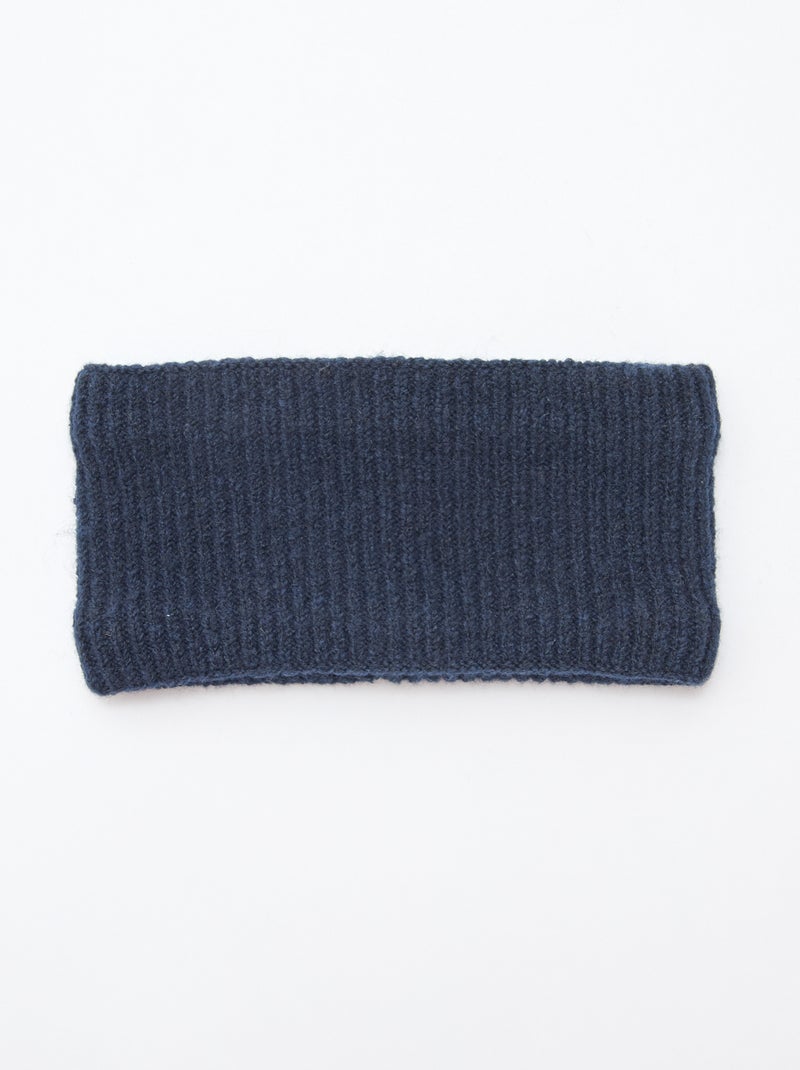 Effen gebreide snood Blauw - Kiabi