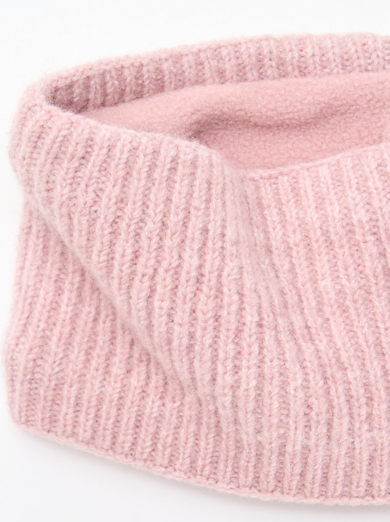 Effen gebreide snood Rose - Kiabi