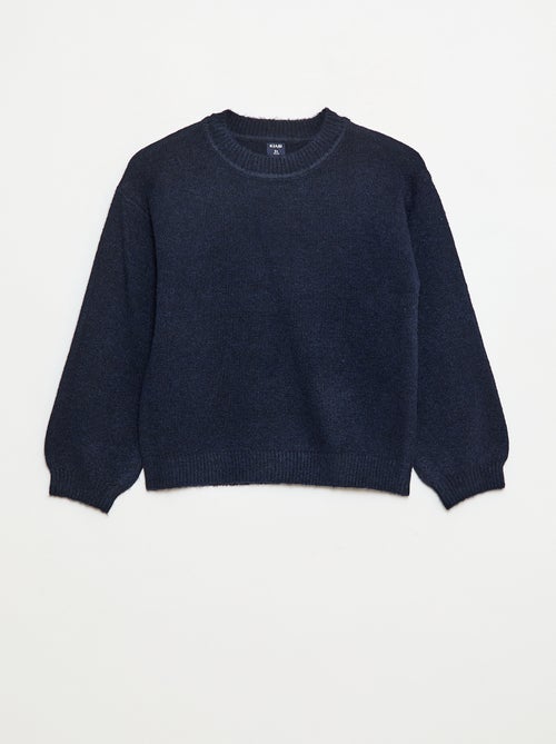 Effen, gebreide trui met ronde hals - Kiabi