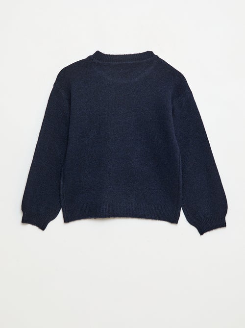 Effen, gebreide trui met ronde hals - Kiabi