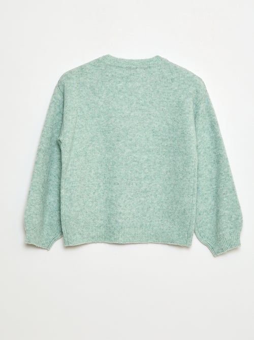 Effen, gebreide trui met ronde hals - Kiabi