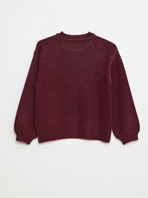 Effen, gebreide trui met ronde hals - Kiabi
