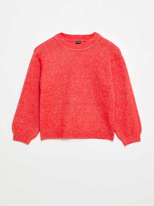 Effen, gebreide trui met ronde hals - Kiabi