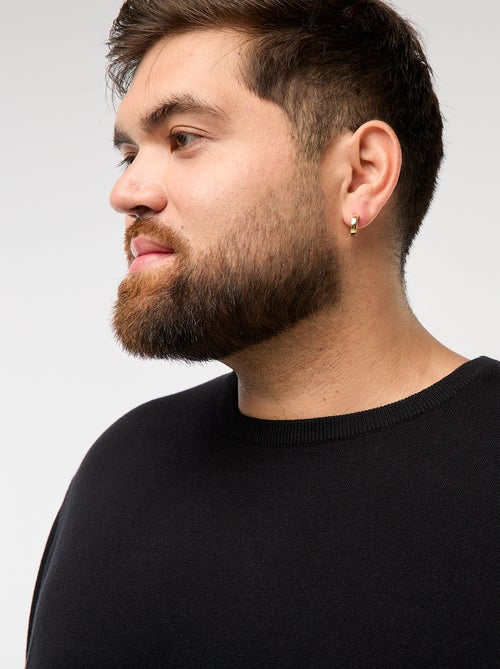 Effen gebreide trui met ronde hals - Kiabi