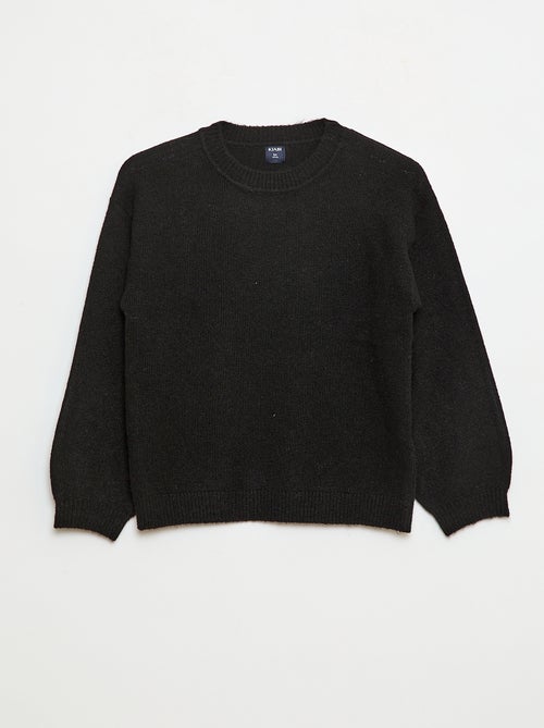 Effen, gebreide trui met ronde hals - Kiabi