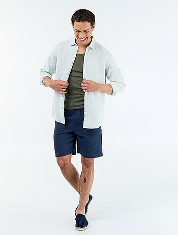 Effen geribd mouwloos shirt