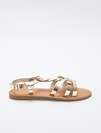 Effen gevlochten sandalen