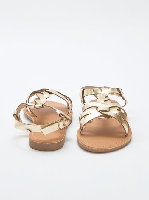 Effen gevlochten sandalen - Kiabi