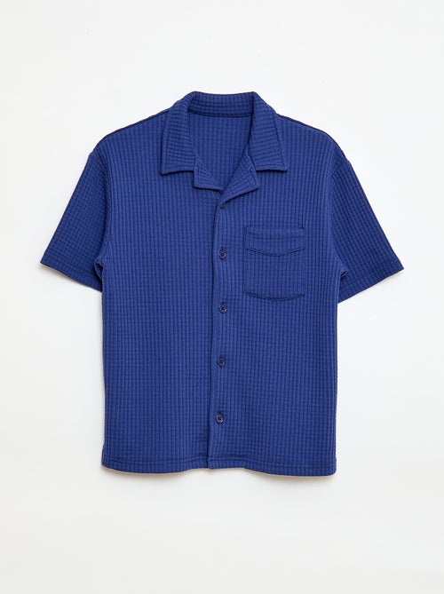 Effen gewafeld hemd - Kiabi