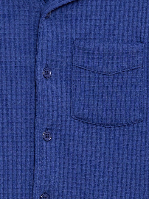 Effen gewafeld hemd - Kiabi