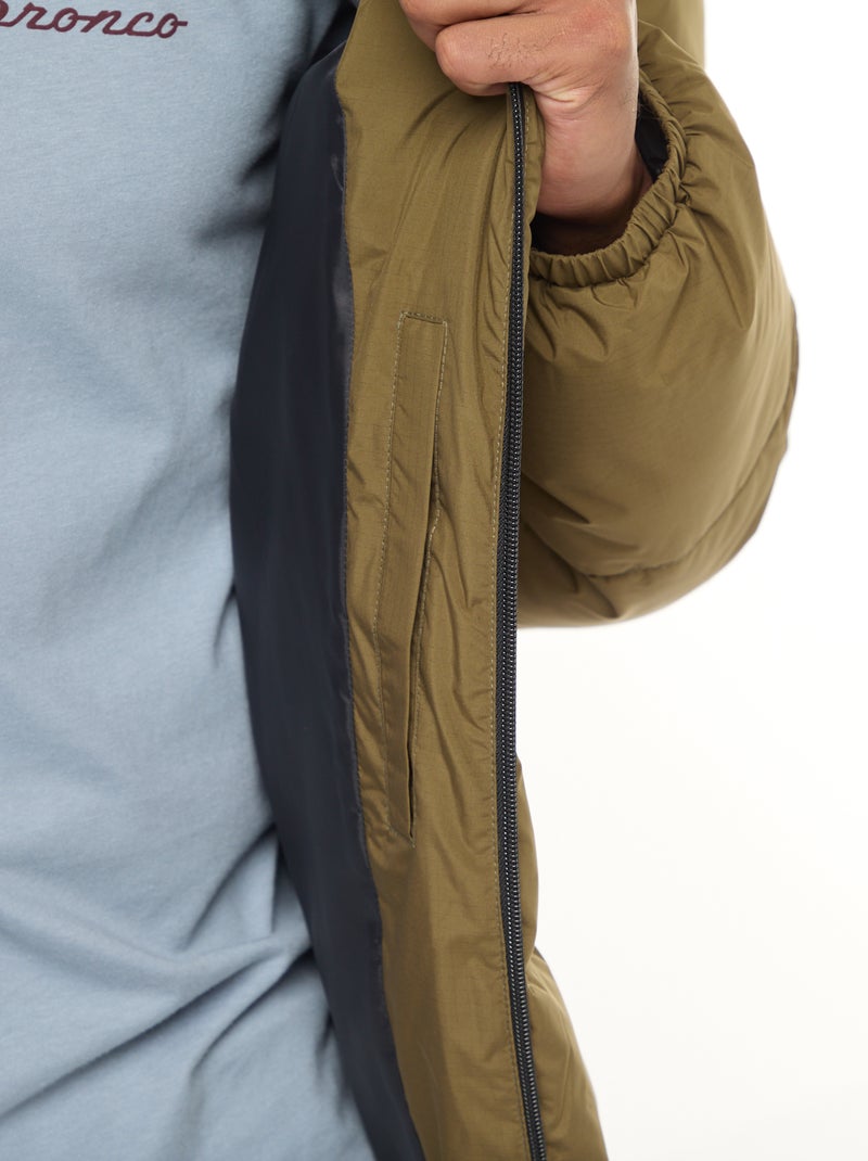 Effen, gewatteerd donsjack Groen - Kiabi