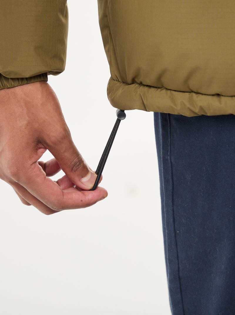 Effen, gewatteerd donsjack Groen - Kiabi